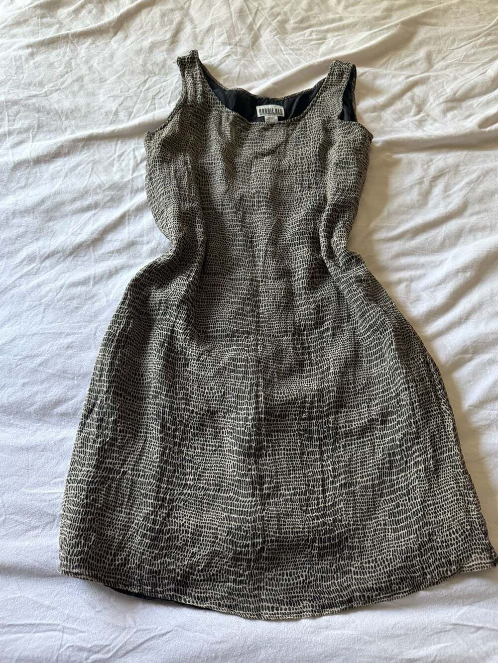 Robbie Bee 100% Silk Animal Print Tank Dress Size 10